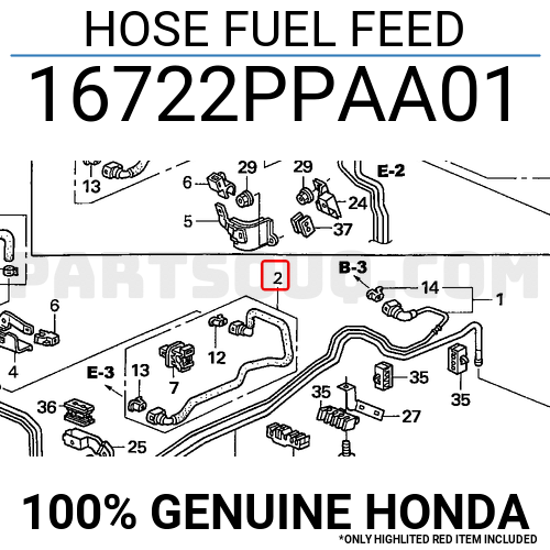 HOSE FUEL FEED 16722PPAA01 | Honda Parts | PartSouq