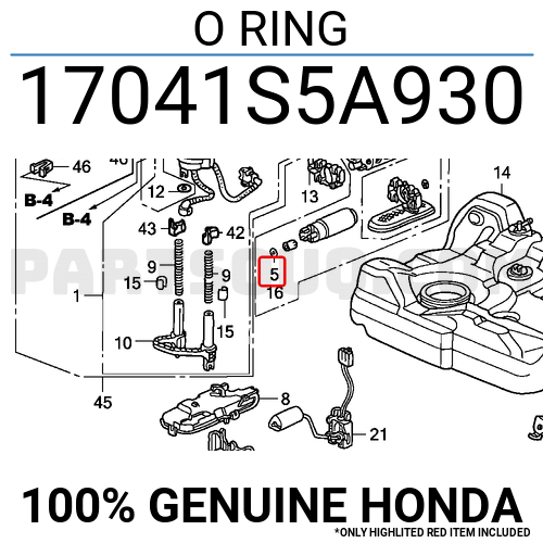 O RING 17041S5A930 | Honda Parts | PartSouq