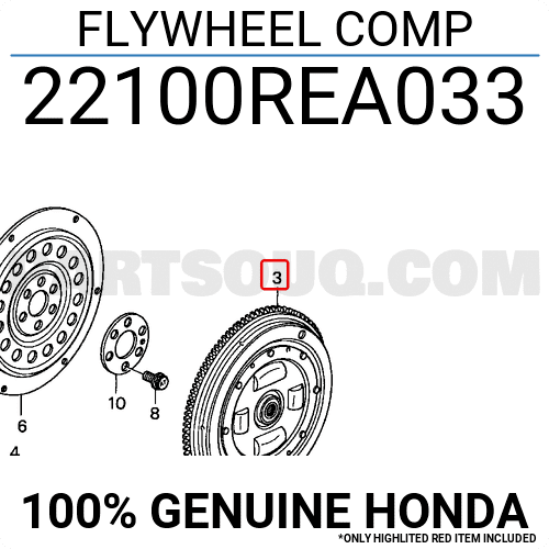 FLYWHEEL COMP 22100REA033 | Honda Parts | PartSouq