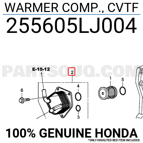 WARMER COMP., CVTF 255605LJ004 | Honda Parts | PartSouq