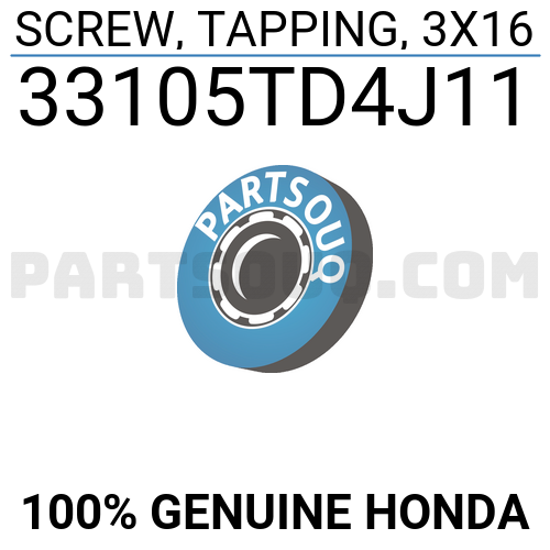 SCREW, TAPPING, 3X16 33105TD4J11 | Honda Parts | PartSouq