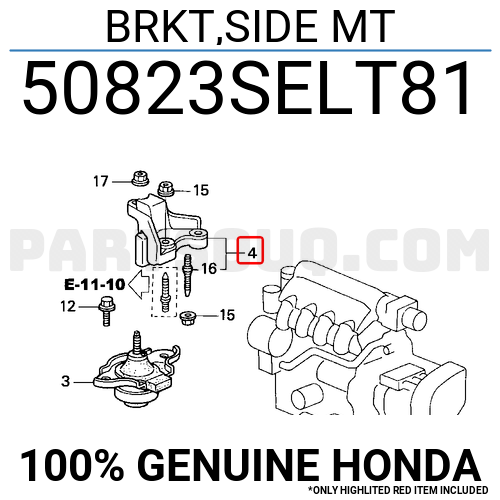 BRKT,SIDE MT 50823SELT81 | Honda Parts | PartSouq
