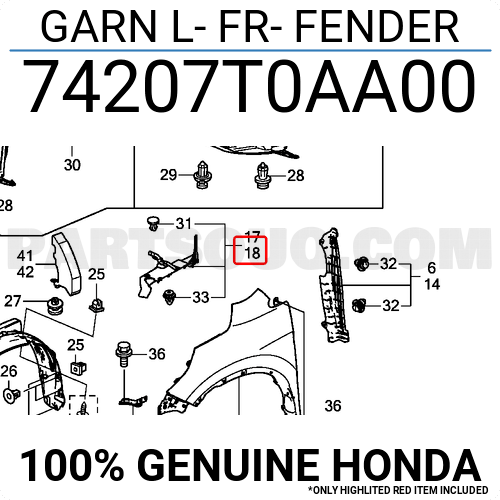 Honda OEM Part 08L42-KFB-200A 