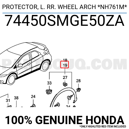 Honda civic deals wheel arch protector