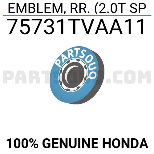 EMBLEM, RR. (2.0T SP 75731TVAA11 | Honda Parts | PartSouq