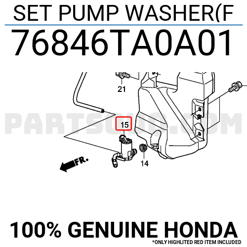 SETPUMPWASHER(F 76846TA0A02 | Honda Repuestos | PartSouq