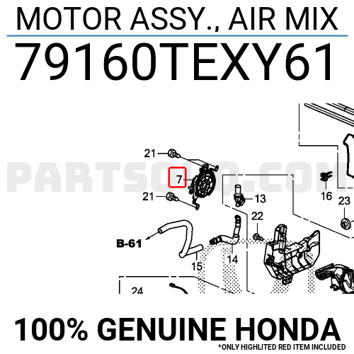 Motor Assy Air Mix Texy Honda Parts Partsouq