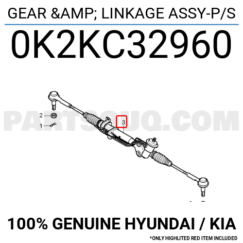 GEAR & LINKAGE ASSY-P/S 0K2KC32960 | Hyundai / KIA Parts | PartSouq