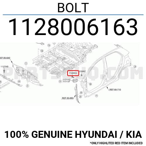BOLT 1128006163 | Hyundai / KIA Parts | PartSouq