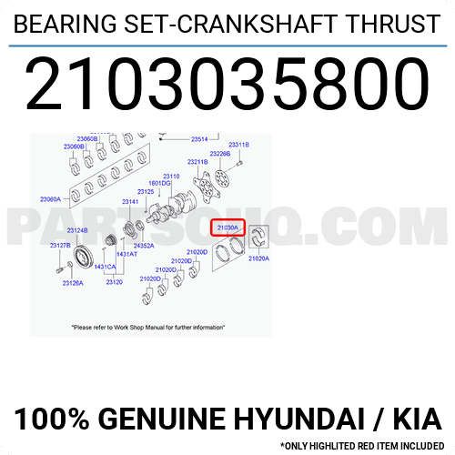 Genuine Hyundai 45853-3B023 Thrust Bearing 