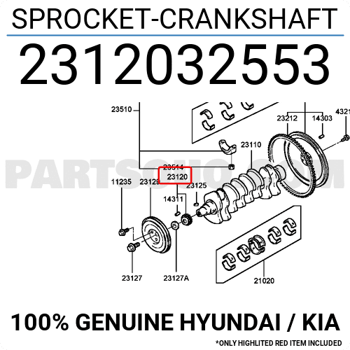 Genuine Crankshaft Sprocket For Hyundai Terracan Santa Fe For Kia - View #6