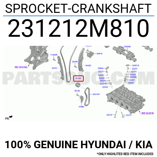 SPROCKET-CRANKSHAFT 231212M810 | Hyundai / KIA Parts | PartSouq