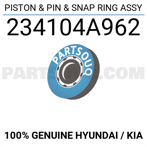 Genuine/OEM 2341027924 PISTON & PIN & SNAP RING ASSY for Hyundai Santa Fe |  eBay