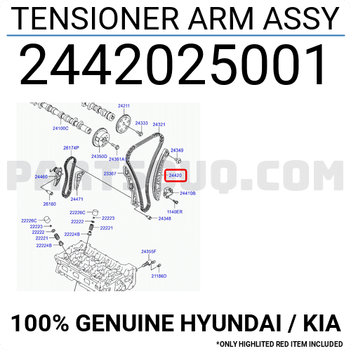 TENSIONER ARM ASSY 2442025001 | Hyundai / KIA Parts | PartSouq