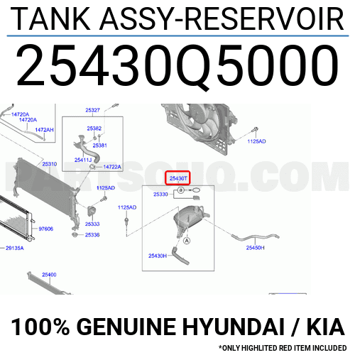 TANK ASSY-RESERVOIR 25430Q5000 | Hyundai / KIA Parts | PartSouq