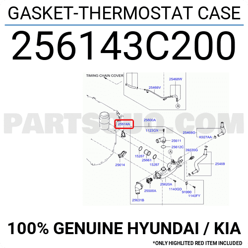 GASKET-THERMOSTAT CASE 256143CGB0 | Hyundai / KIA Parts | PartSouq