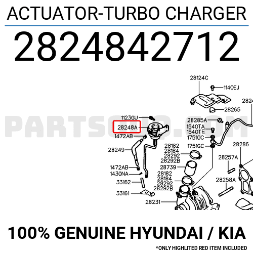 ACTUATOR-TURBO CHARGER 2824842712 | Hyundai / KIA Parts | PartSouq