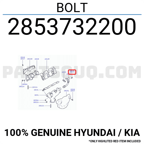 U小判1Sen BOLT 2853732200 | Hyundai / KIA Parts | PartSouq