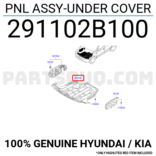 PNL ASSY-UNDER COVER 291102B101 | Hyundai / KIA Parts | PartSouq