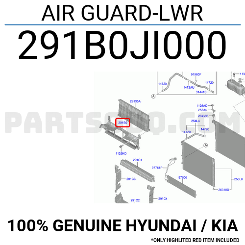 AIR GUARD-LWR 291B0JI000 | Hyundai / KIA Parts | PartSouq