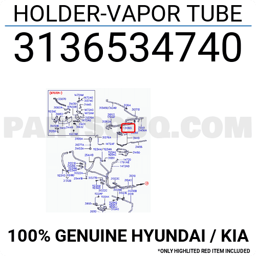 HOLDER-VAPOR TUBE 3136534740 | Hyundai / KIA Parts | PartSouq