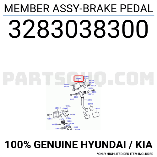 MEMBER ASSY-BRAKE PEDAL 3283038300 | Hyundai / KIA Parts | PartSouq