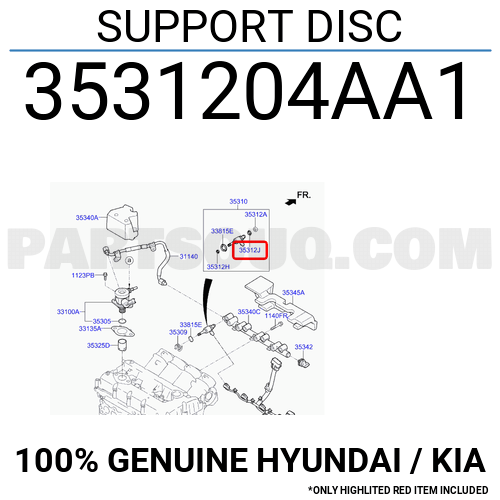 SUPPORT DISC 3531204AA1, Hyundai / KIA Parts