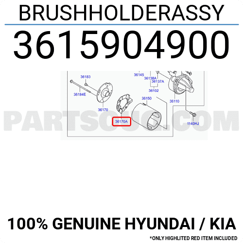 BRUSHHOLDERASSY 3615904900 | Hyundai / KIA Parts | PartSouq