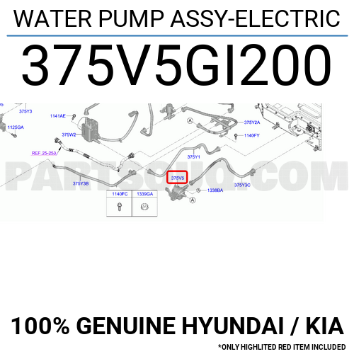 WATER PUMP ASSY-ELECTRIC 375V5GI200 | Hyundai / KIA Parts | PartSouq