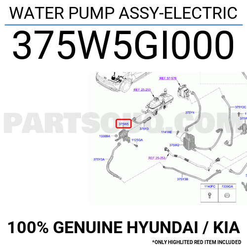 WATER PUMP ASSY-ELECTRIC 375W5GI000 | Hyundai / KIA Parts | PartSouq