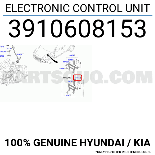 3913605 ELECTRONIC CONTROL UNIT 3910608153 | Hyundai / KIA Parts | PartSouq