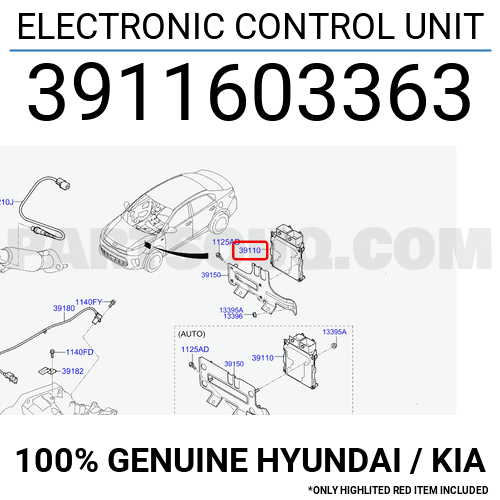 日本全国送料無料商品 | 特集 | ELECTRONIC CONTROL UNIT 3911603363 | Hyundai / KIA Parts シューズ