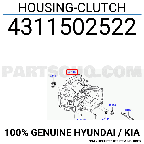 HOUSING-CLUTCH 4311502522 | Hyundai / KIA Parts | PartSouq