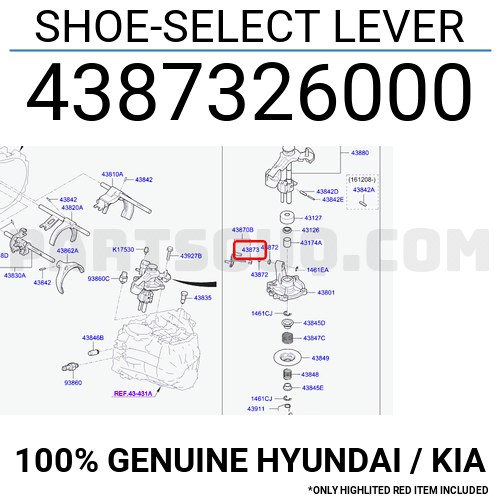 4387326000 Hyundai / KIA SHOE-SELECT LEVER