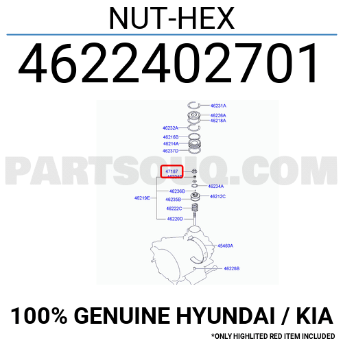 NUT-HEX 4622402701 | Hyundai / KIA Parts | PartSouq