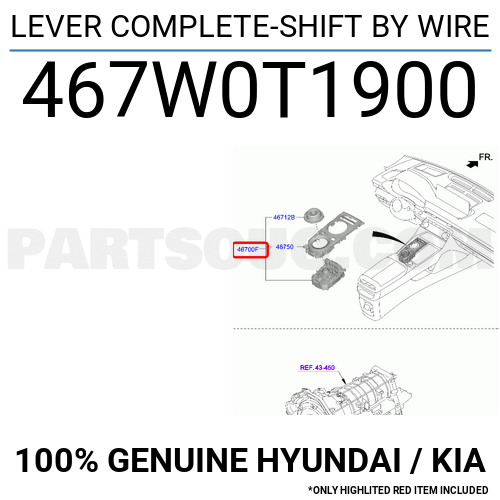 LEVER COMPLETE-SHIFT BY WIRE 467W0T1900 | Hyundai / KIA Parts | PartSouq