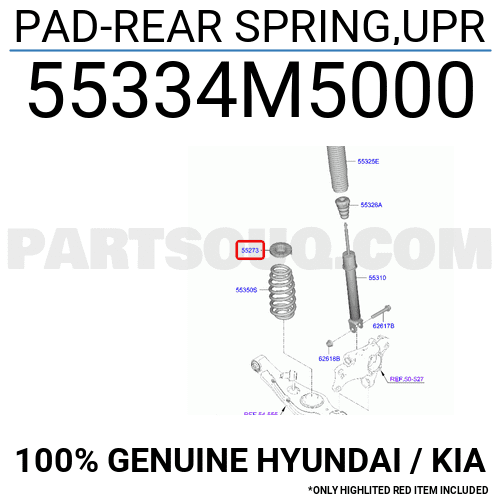 PAD-REAR SPRING,UPR 55334M5000 | Hyundai / KIA Parts | PartSouq