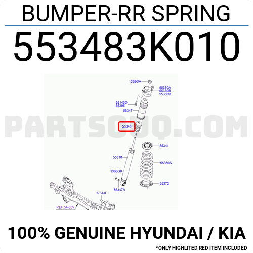 BUMPER-RR SPRING 553483K010 | Hyundai / KIA Parts | PartSouq