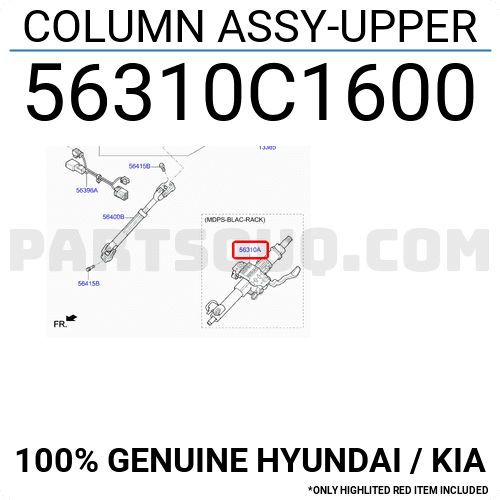 COLUMN ASSY-UPPER 56310C1600 | Hyundai / KIA Parts | PartSouq