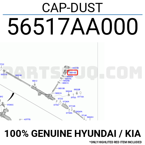 CAP-DUST 56517AA000 | Hyundai / KIA Parts | PartSouq