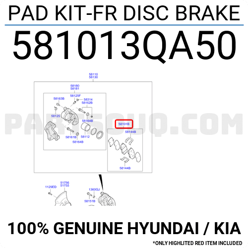 Left Genuine Hyundai 83730-39011-UJ Door Armrest Pad Assembly Rear