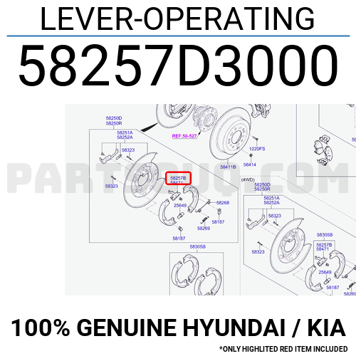 LEVER-OPERATING 58257D3000 | Hyundai / KIA Parts | PartSouq