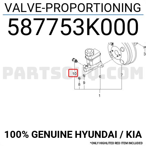 KIA Spectra KIA Sephia Genuine Proportioning Valve 0K2A1-43900 , 0K2FA43900A EBa