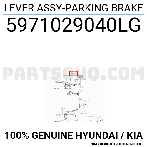 Genuine Hyundai 59710-2C680-LK Parking Brake Lever Assembly 