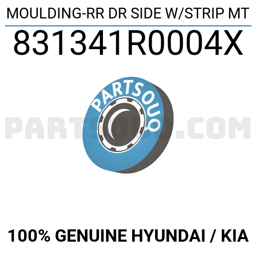 MOULDING-RR DR SIDE W/STRIP MT 831341R0004X | Hyundai / KIA Parts ...