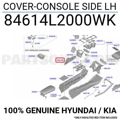 COVER-CONSOLE SIDE LH 84614L2000WK | Hyundai / KIA Parts | PartSouq