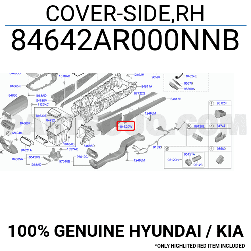 COVER-SIDE,RH 84642AR000NNB | Hyundai / KIA Parts | PartSouq