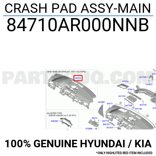 CRASH PAD ASSY MAIN 84710AR000NNB Hyundai KIA Parts PartSouq crash-pad-assy-main-84710ar000nnb-hyundai-kia-parts-partsouq