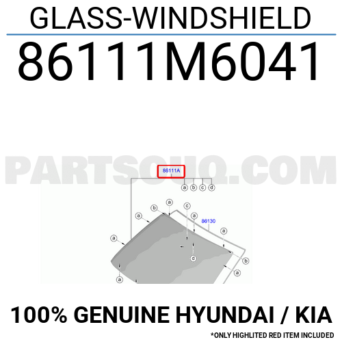 GLASSWINDSHIELD 86111M6041 Hyundai / KIA Parts PartSouq