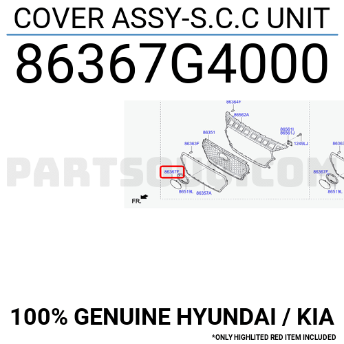 G Hyundai / KIA COVER ASSY S.C.C UNIT
